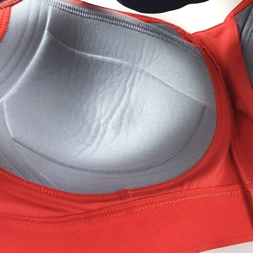Champion Women's High Motion Control Impact Front Zip Red Blue Sports Bra Size M - Picture 12 of 15